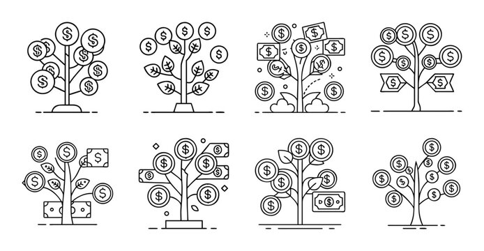 Colorful family tree with family members icons - Bright and cheerful family tree diagram with diverse icons representing different family members in a simple, organized layout.