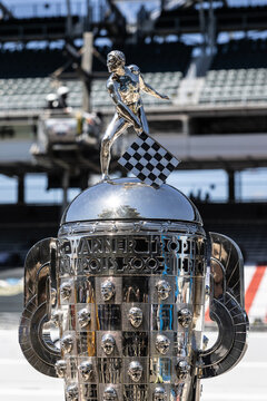 Borg-Warner Trophy at Indianapolis Motor Speedway. The Borg-Warner Trophy is awarded to the winner of the Indianapolis 500.