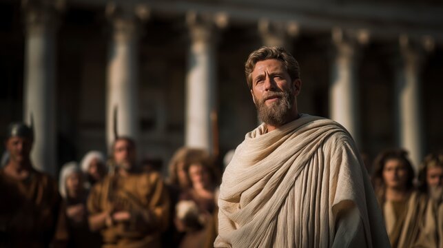 Though guarded in Rome, Paul continues preaching the message of Christ with bold faith, encouraging every visitor who comes to hear him.
