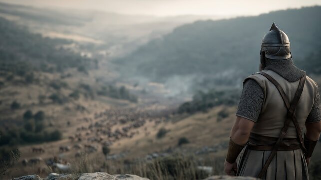Saul stands on Mount Gilboa before battle, showing how fear, disobedience, and distance from God can lead even a king toward defeat and despair
