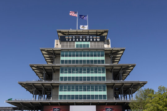 Indianapolis Motor Speedway Pagoda Control Tower for the Indianapolis 500. IMS is the Racing Capital of the World.