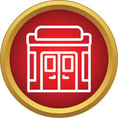 Fototapeta premium Store building front icon representing retail commerce