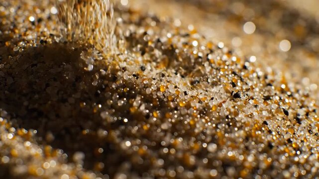 Macro Shot of Sand Grains - Texture and Detail.