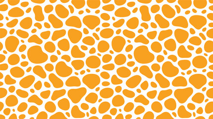 Orange and White Seamless Giraffe Skin Pattern Background © Dijee Art