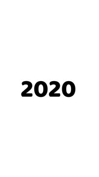 Minimal animation concept showing bold black year numbers changing from 2000 to 2027 with a soft fade blur effect on a clean white background.