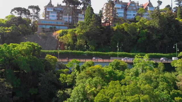 autumn colors in parks across the Brazil landscape in Gramado, Rio Grande do Sul, Brazil