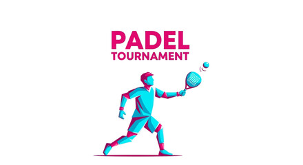 Obraz premium Dynamic Padel Player Serves Ball During The Competitive Tournament Displaying Sport Action