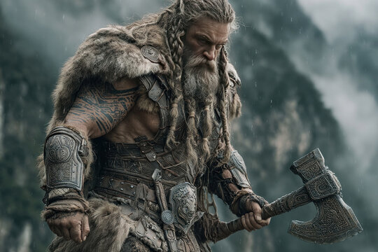 Thunder God Warrior Inspired by Thor and Perun Mythology