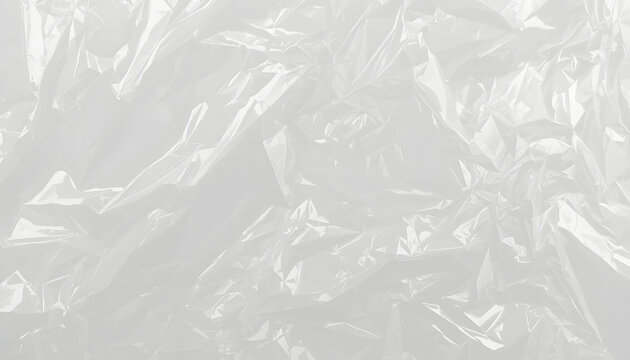 plastic overlay texture of realistic crumpled transparent plastic film wrap on white background,wrinkled stretched plastic effect. plastic background on transparent png