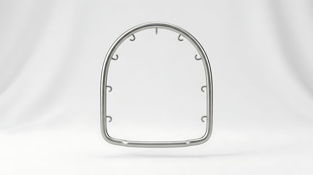  Orthodontic extraoral facebow appliance for corrective tooth alignment and jaw growth management isolated on white background reflecting professional dental clinical equipment for orthodontics.