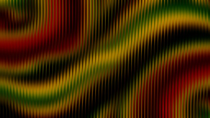 Vibrant abstract wavy lines evoking Juneteenth freedom and celebration during the summer © CreativeArtnest