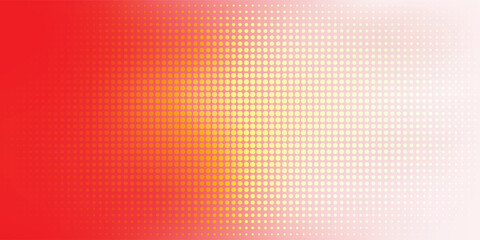 Fototapeta premium Vibrant Red And Yellow Halftone Gradient Background With Circular Dot Pattern For Design