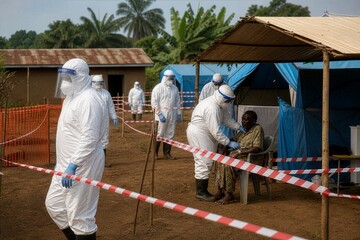 Plakat Hope and vigilance amid the Ebola virus outbreak in Africa