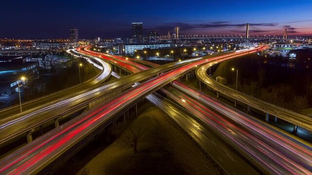 motion blur effect emphasizes speed and urgency of contemporary society where constant movement and connectivity drive progress and innovation in urban environments shaping future of transportation