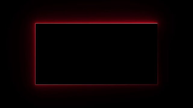 Animation of glowing neon rectangles. abstract background in neon