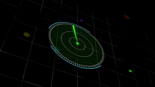 Animation on the moving navigation radar screen