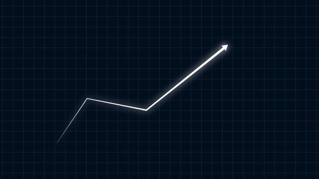 bright color business arrow animation down to up concept