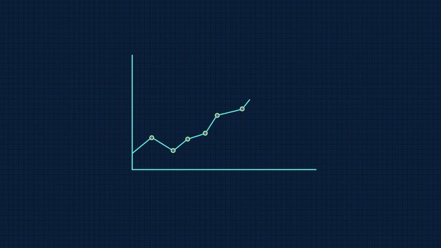 Business Graph up animation. Animation bar chart graph with growing business