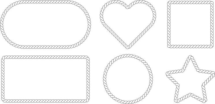 Rectangle rope border frames, 