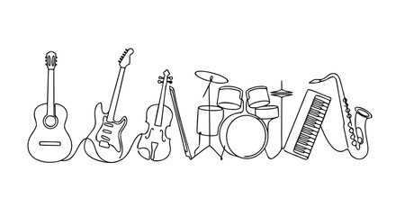 Music instruments flat © vladbokii
