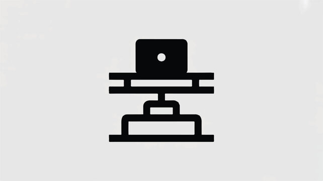 Simple icon of a record player with turntable and weight