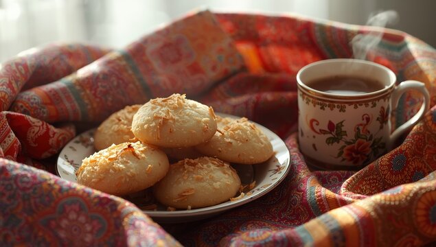 Coconut-flavored biscuits