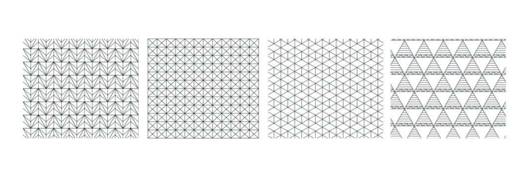 GeoLuxe Seamless Pattern Pack. metal fence isolated on white background