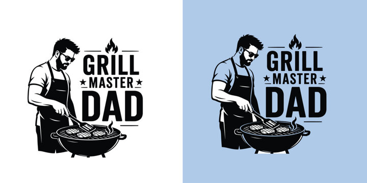Grill master Dad fathers day design