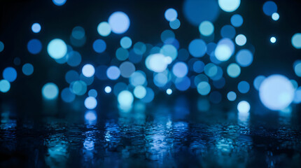 Fototapeta premium Particles blue event game trailer titles cinematic concert openers end credit background