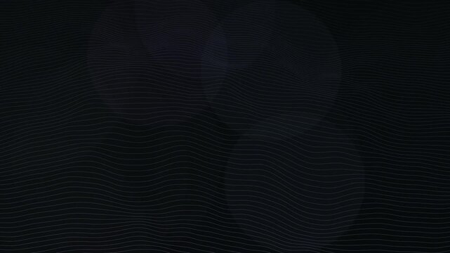 Dark Abstract Wavy Lines Background with Subtle Bokeh Overlays