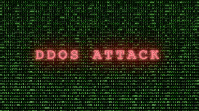 DDoS Attack Abstract Technical Background 4k Stock Video 