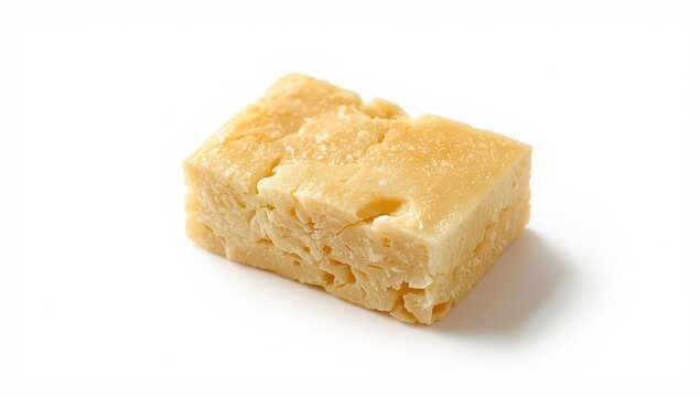Dried tofu on white backdrop
