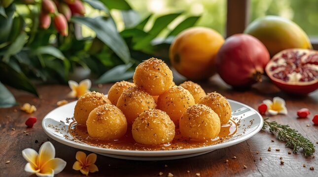 Sweet cumin gulab jamun