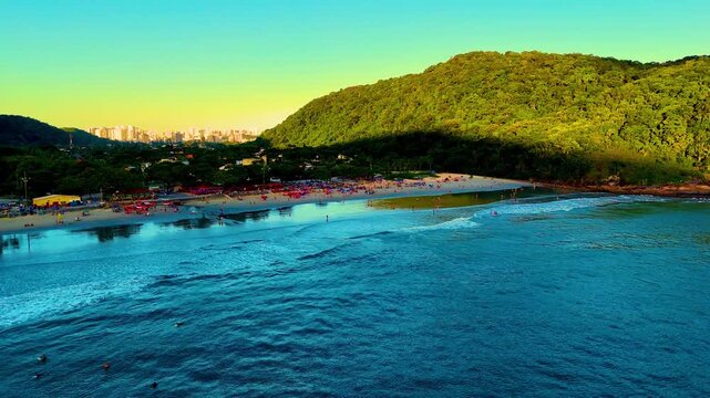 4K Beach Island Landscape Sand City Praia Tombo Guaiuba Guaruja