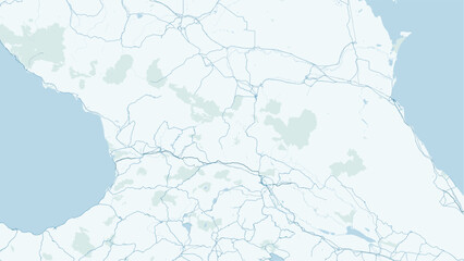 Minimalist vector map of Georgia country. High-quality scalable illustration of Georgia national borders, Caucasus Mountains topography, Black Sea coast, and Tbilisi city grid for posters and design. © AliRza