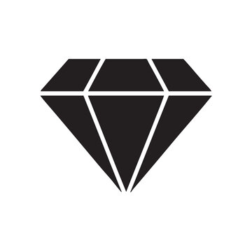 black and white diamond, simple icon