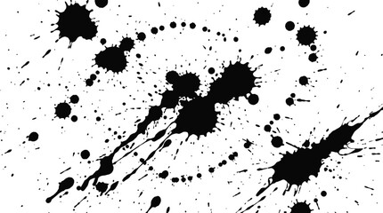 Obraz premium Black ink splash pattern captured in a creative high contrast photograph for artistic design project use