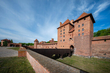 Fototapeta premium Malbork Castle, on the banks of the Nogat River. Malbork, Poland
