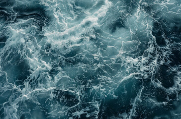 Fototapeta premium Photo of Waves of water of the river and the sea. Background texture for backdrops or mapping