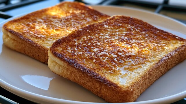 golden roasted toast bread closeup with crispy texture and warm lighting