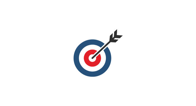Bullseye Target with Arrow Hitting Center.