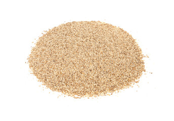 Milk thistle seeds powder, crushed silybum marianum grains pile, milled dry blessed milkthistle © ange1011