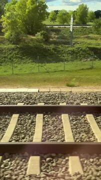 Stroboscopic Effect on Track Sleepers from Moving Train Window