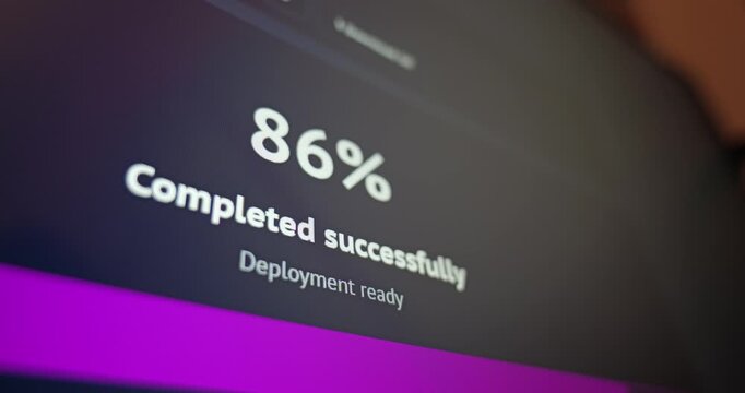 Cloud Service Deployment Progress Percentage Interface