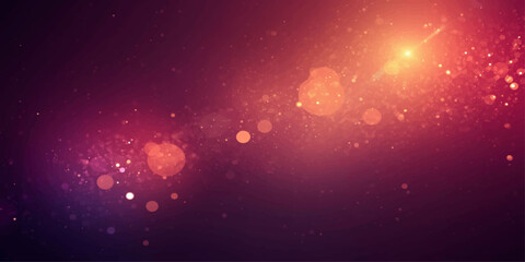 Abstract glowing space background with stars, nebula and galaxy, colorful light bokeh universe illustration with pink and gold glow night sky design, glitter astronomy christmas holiday sun © Mitu