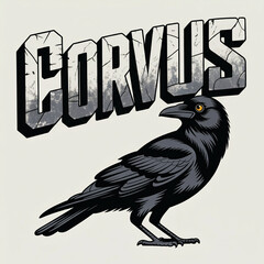 Fototapeta premium Corvus Raven Mascot Graphic