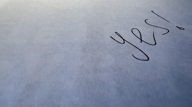 writing no over yes on paper