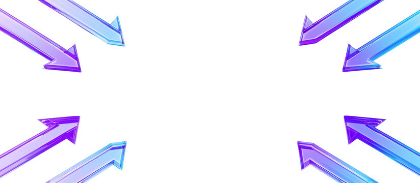 A colorful graphic of arrows pointing outward on transparent background