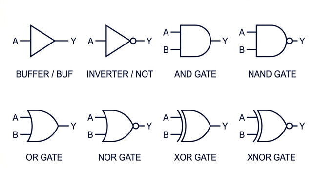 Digital Logic Gates Symbols and Functions Explained.