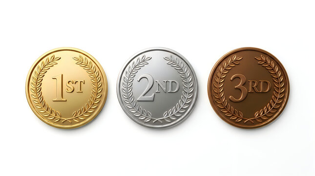 1st, 2nd, 3rd awards golden emblems.